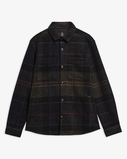 Barbour Woodlane Brushed Check Overshirt - SHADOW