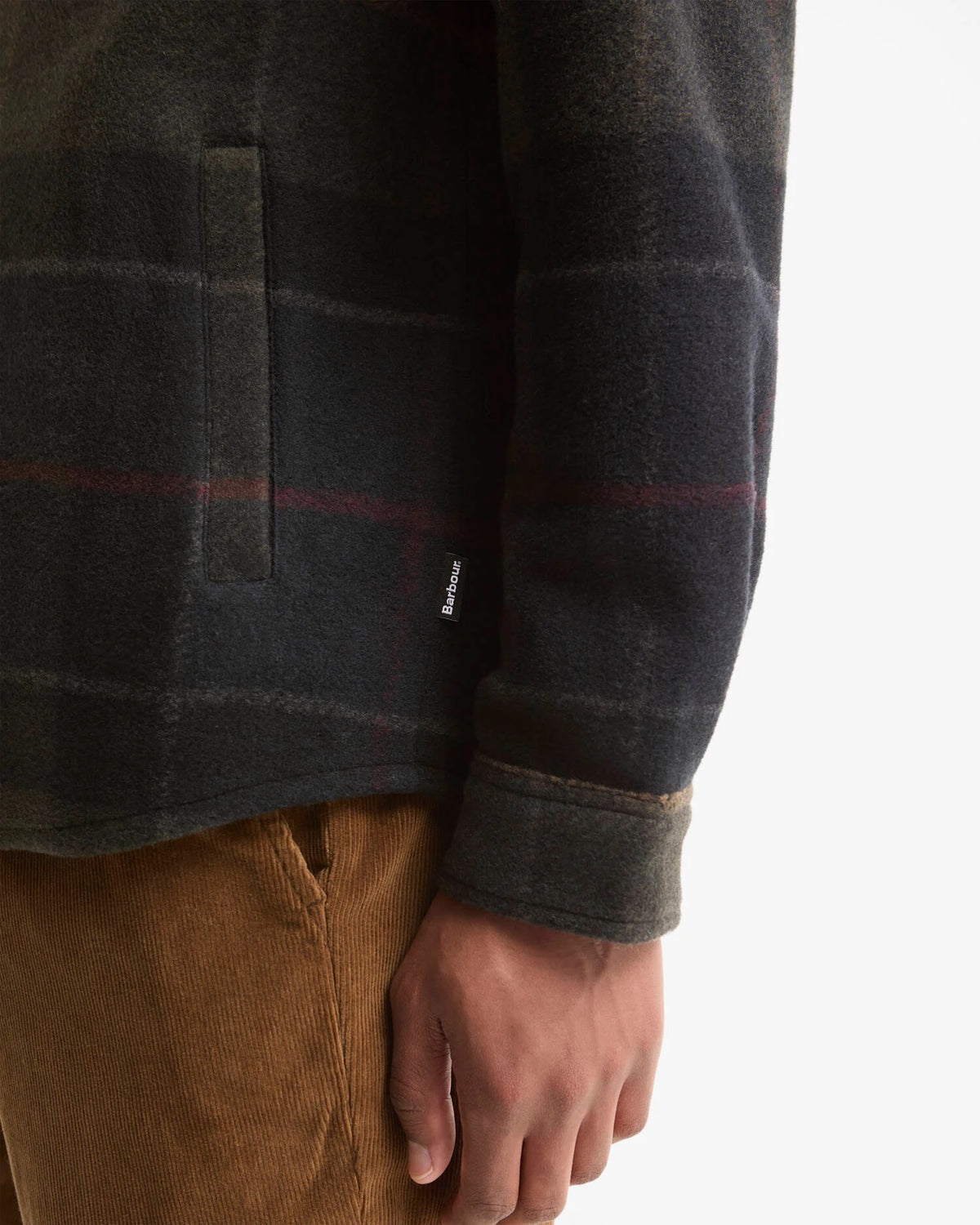 Barbour Woodlane Brushed Check Overshirt - SHADOW