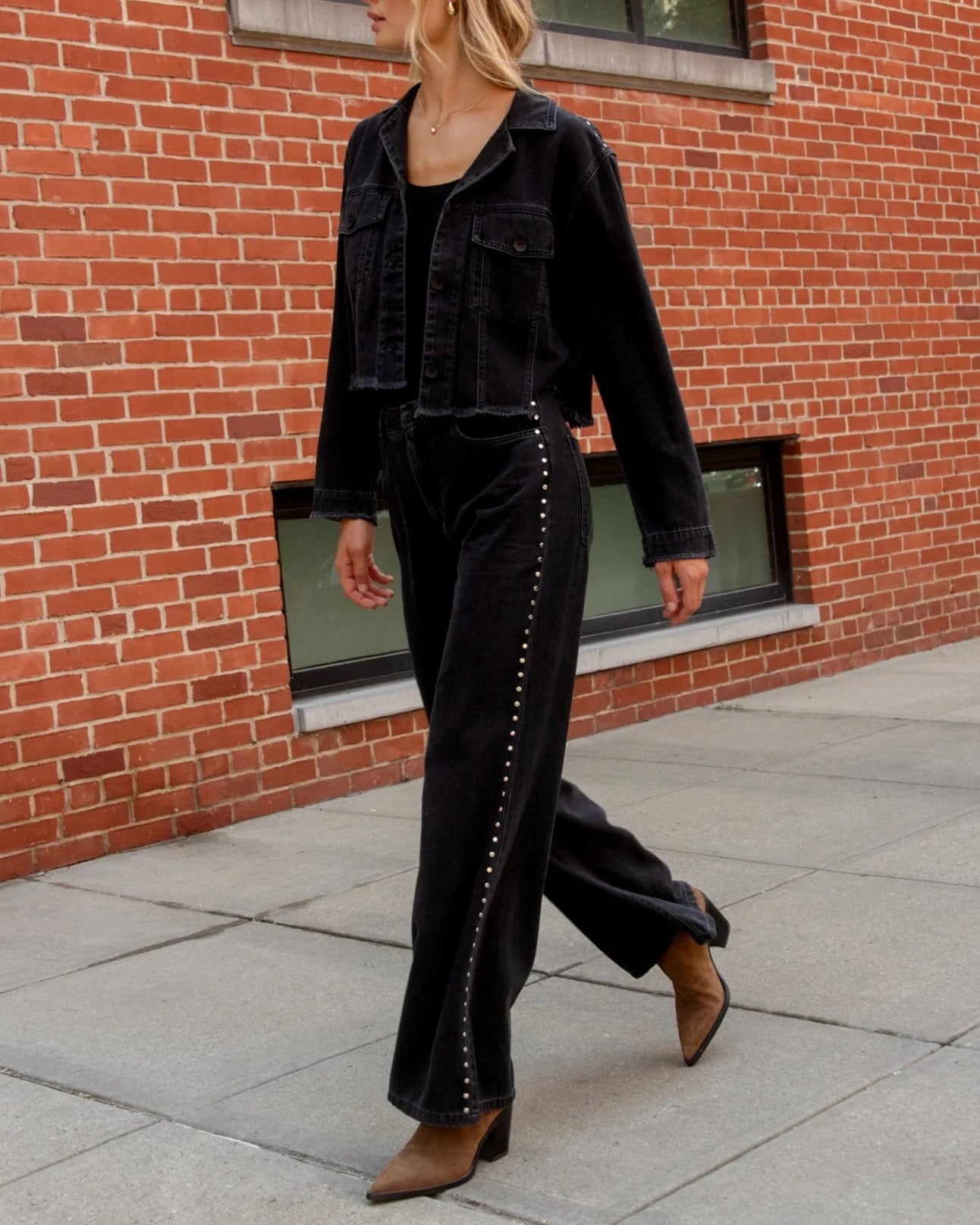 Bella Dahl Anya Studded Vintage Jean - MOON SHADOW WASH