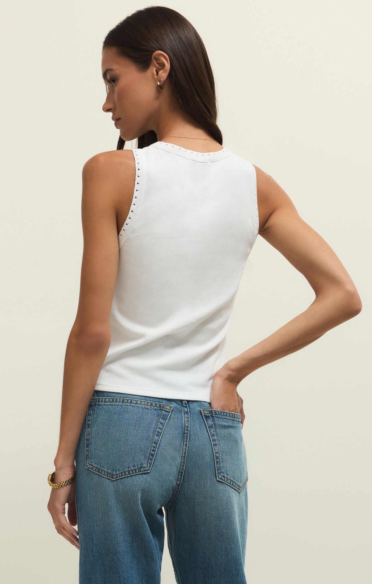 Z Supply Clarke Rib Tank - WHITE