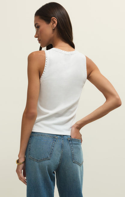 Z Supply Clarke Rib Tank - WHITE