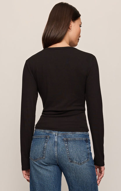 Z Supply Second Skin Crew LS - BLACK