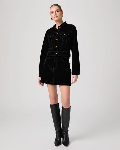 Paige Janelle Skirt w/ Jonene Pockets - ONYX RICH VELVET