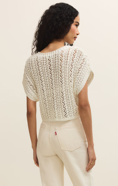 Z Supply Ballast Crochet Top - WHITE