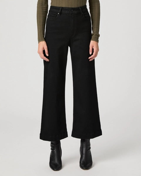 Paige Anessa Wide Leg Jean - BLACK SHADOW