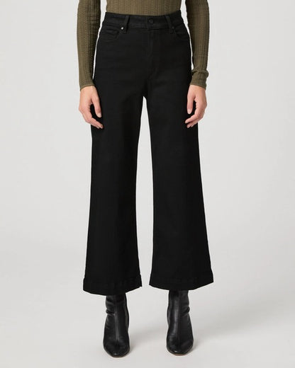 Paige Anessa Wide Leg Jean - BLACK SHADOW