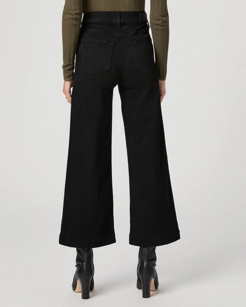 Paige Anessa Wide Leg Jean - BLACK SHADOW