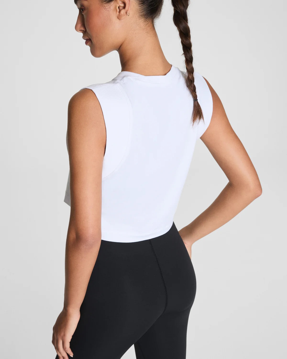 SPANX Outpace Crop Tank - VIVID WHITE