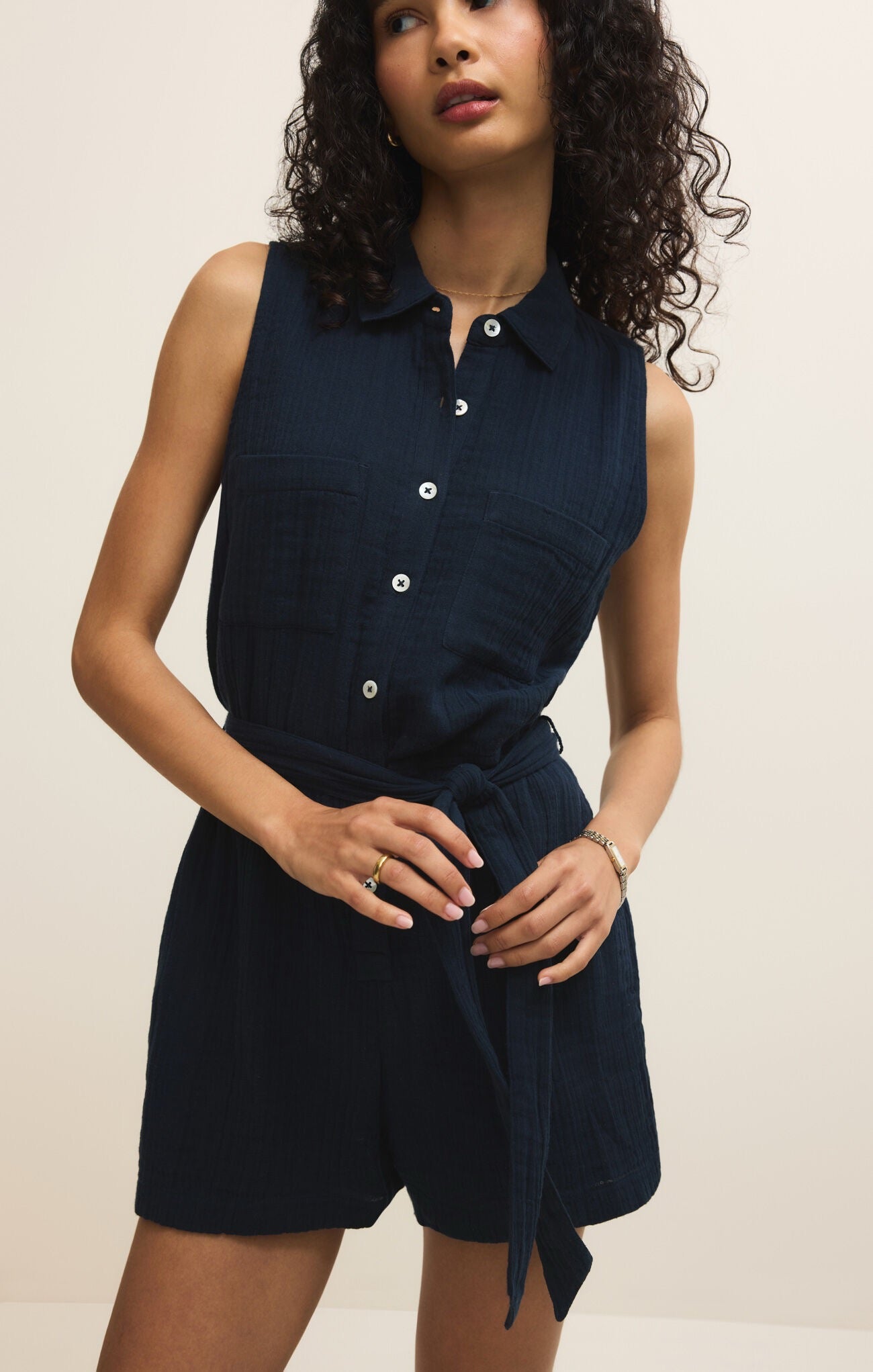Z Supply New Light Romper - ECLIPSE
