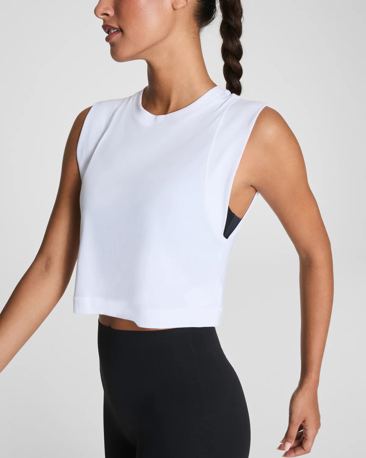SPANX Outpace Crop Tank - VIVID WHITE
