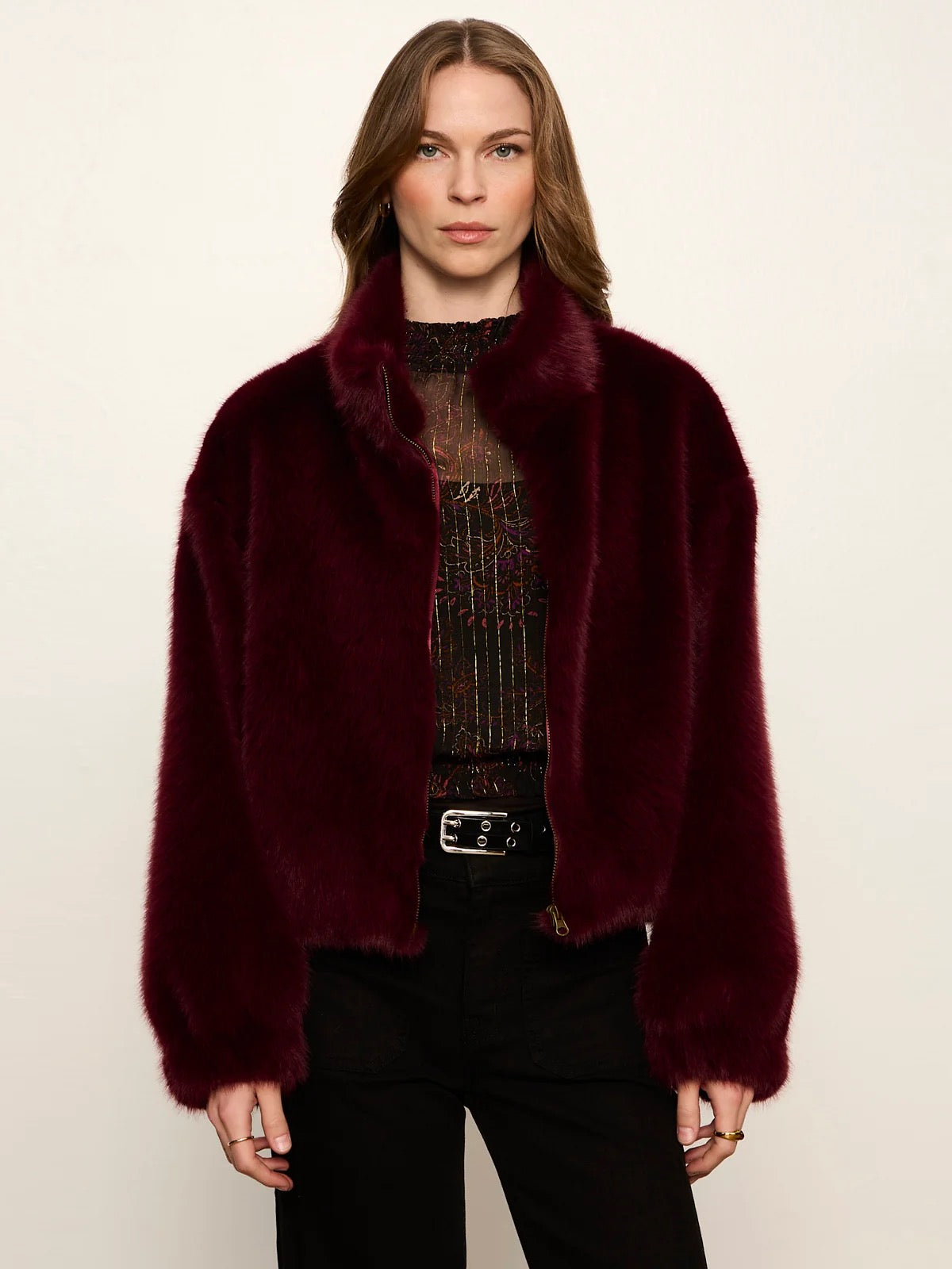 Sanctuary Everest Fur Bomber - BORDEAUX