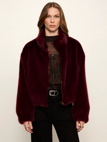 Sanctuary Everest Fur Bomber - BORDEAUX