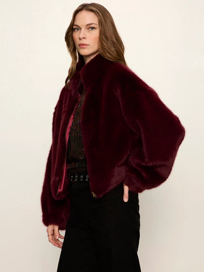 Sanctuary Everest Fur Bomber - BORDEAUX