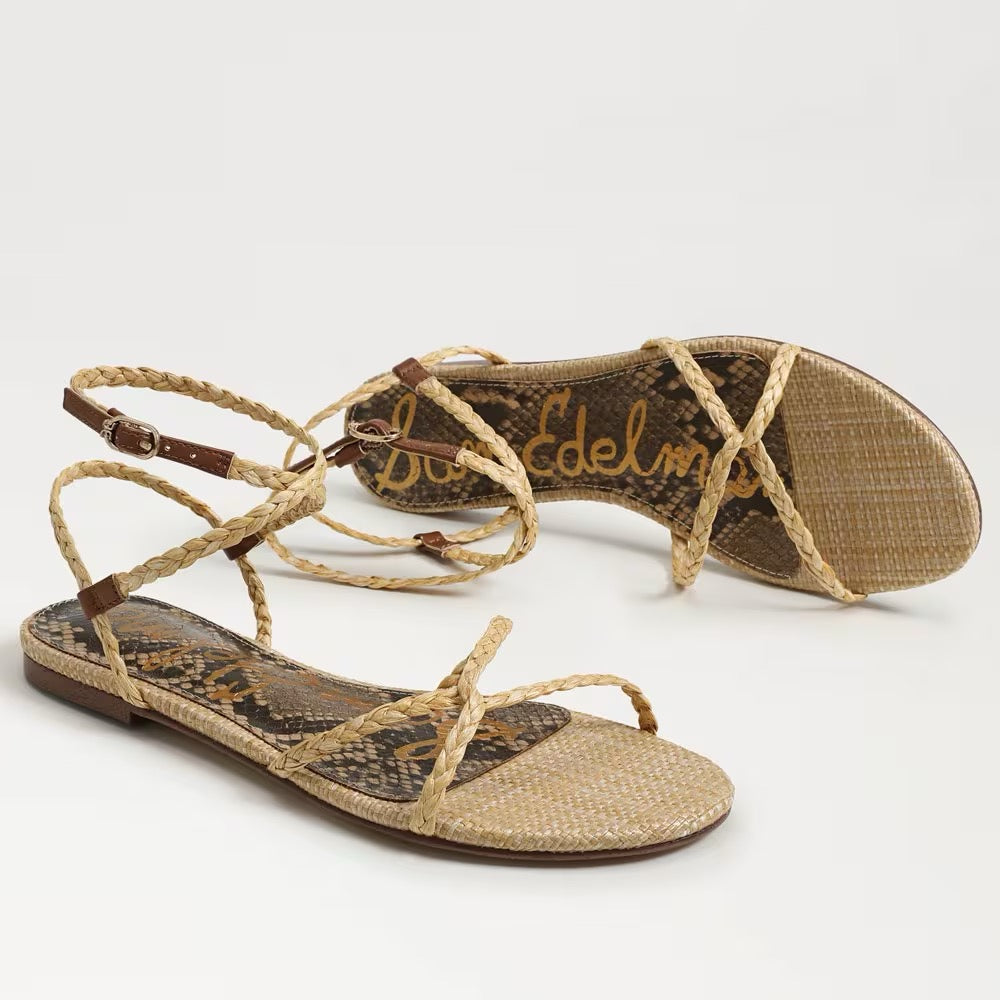 Sam Edelman Ellina Braid Flat Sandal - NATURAL