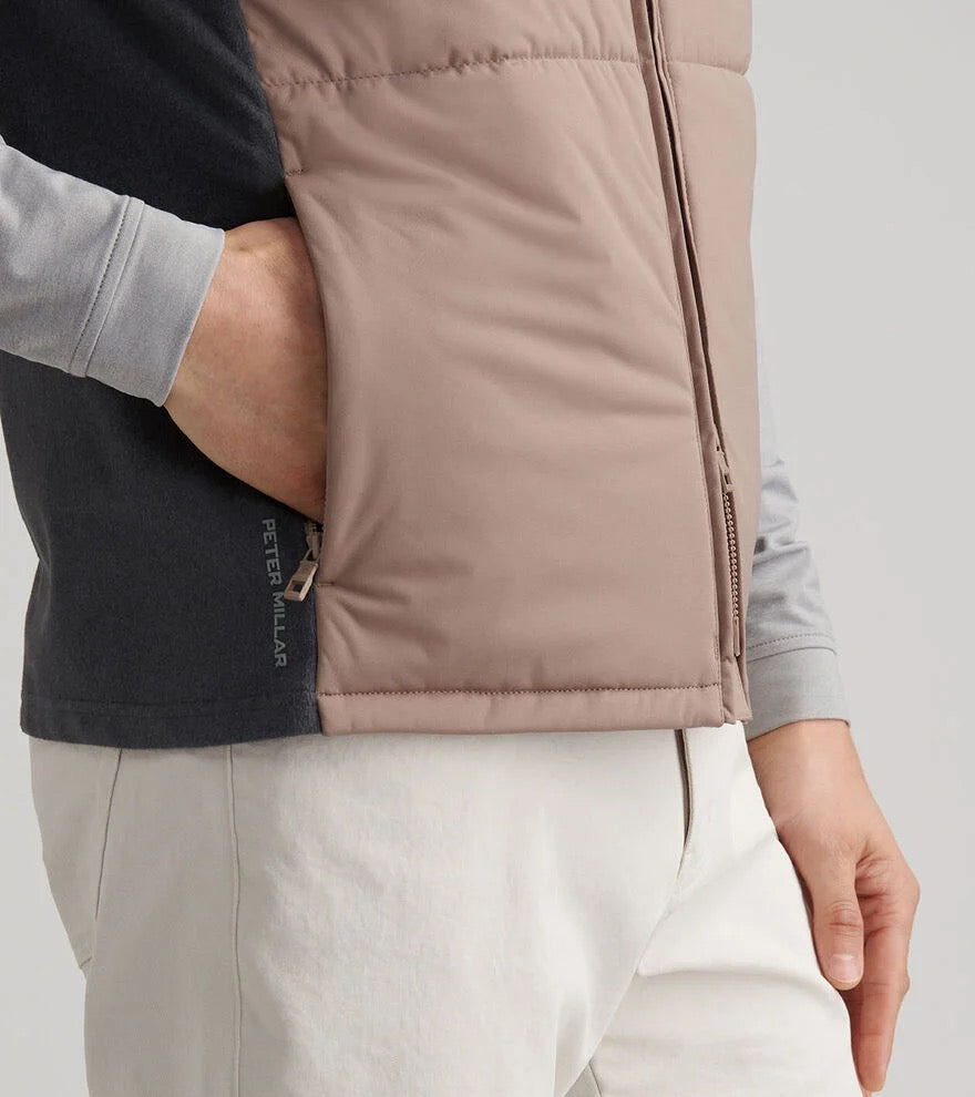 Peter Millar Fuse Hybrid Fleece Vest - POPLAR