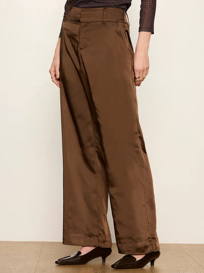Sanctuary Spotlight Satin Trouser - ESPRESSO MARTINI