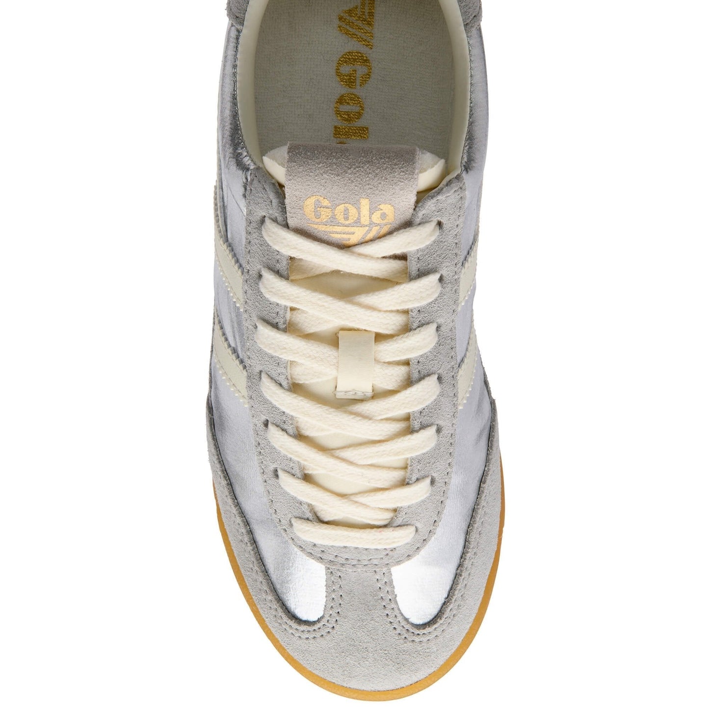 GOLA Firefly Metallic Sneakers - SILVER/OFF WHITE
