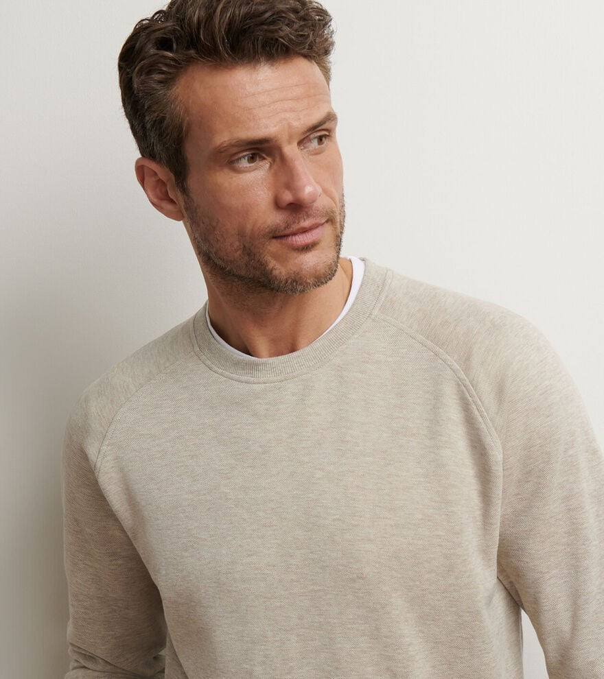 Peter Millar Crown Comfort Knit Crew - STONE
