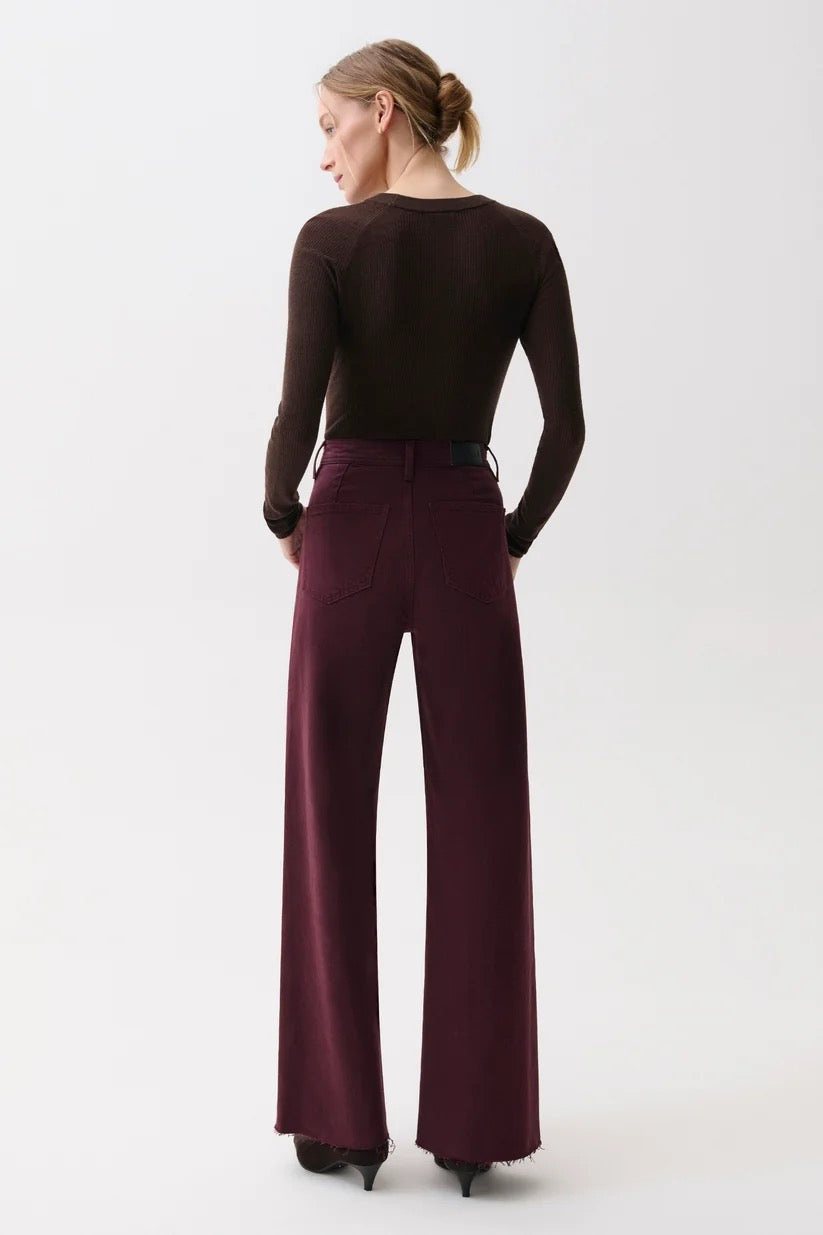 Pistola Penny High Rise Wide Leg - CLARET