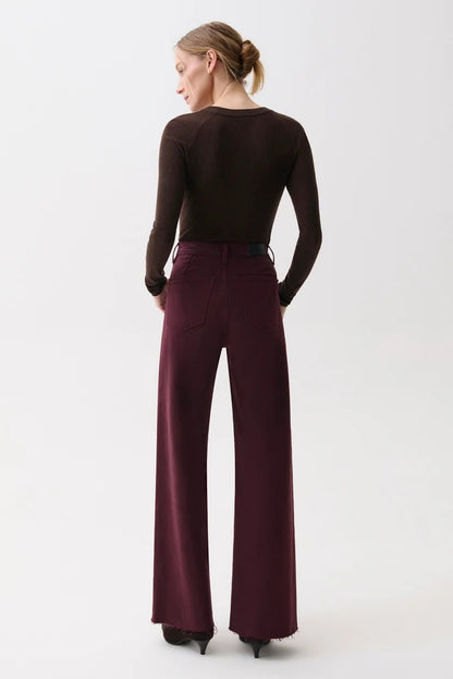 Pistola Penny High Rise Wide Leg - CLARET