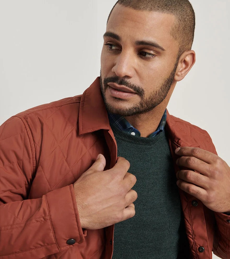 Peter Millar Brighton Shirt Jacket  - SPARROW RED