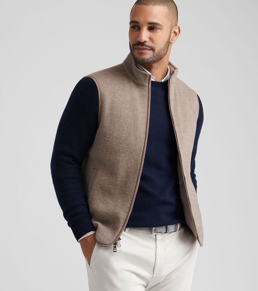 Peter Millar Crown Flex Merino Vest - GRAIN