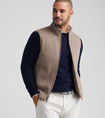 Peter Millar Crown Flex Merino Vest - GRAIN