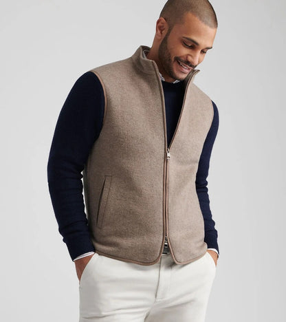 Peter Millar Crown Flex Merino Vest - GRAIN