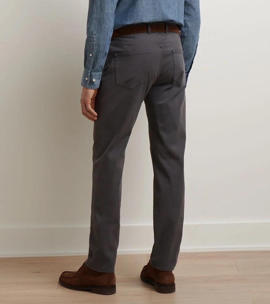 Peter Millar Signature Sateen Five-Pocket Pant - IRIDIUM
