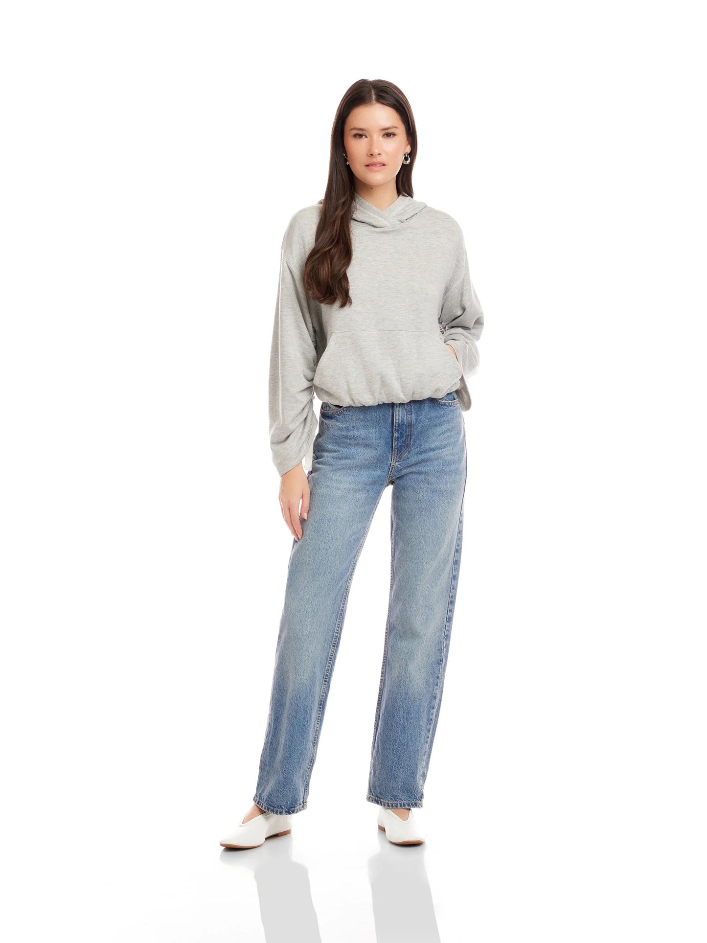 FT Makenna Bubble Sweatshirt LIGHT HEATHER GREY