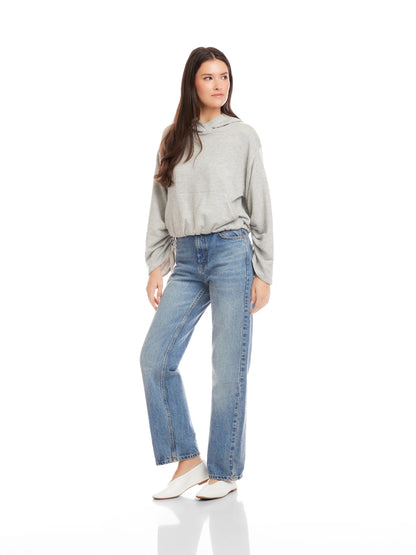 FT Makenna Bubble Sweatshirt LIGHT HEATHER GREY