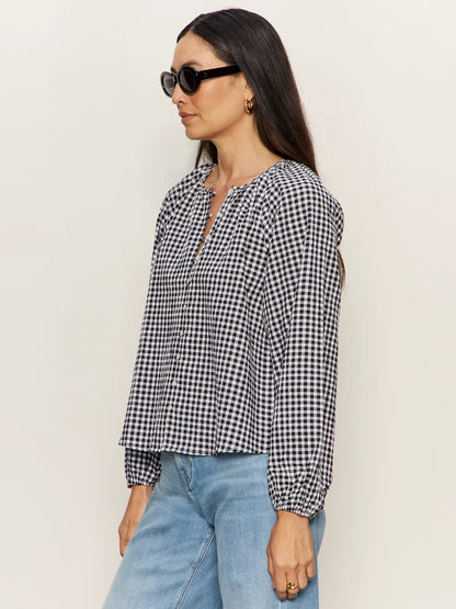 SA Perfect Gingham Button Blouse PICNIC