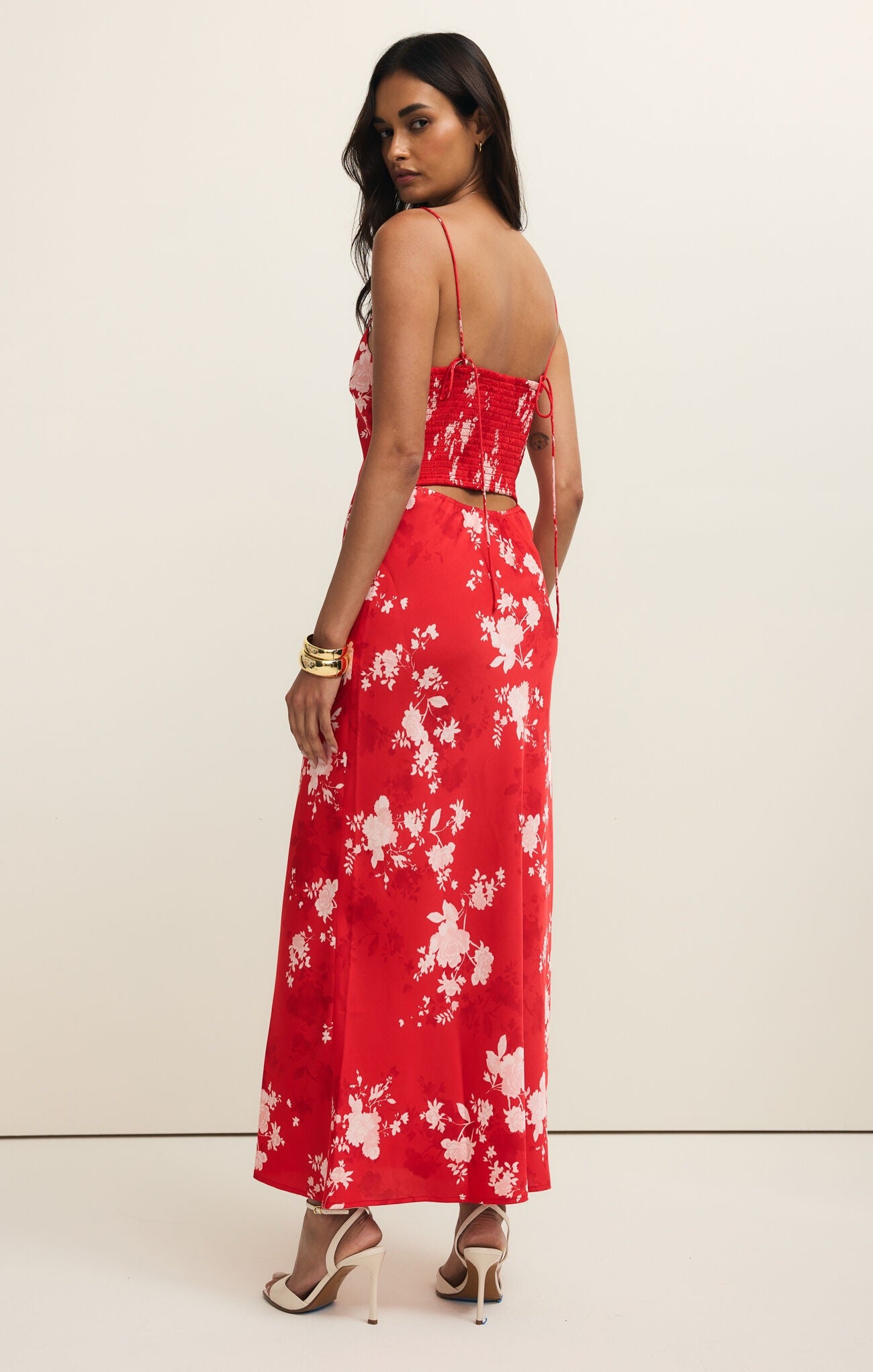 Z Supply Alyse Darya Floral Maxi Dress - KISS ME RED