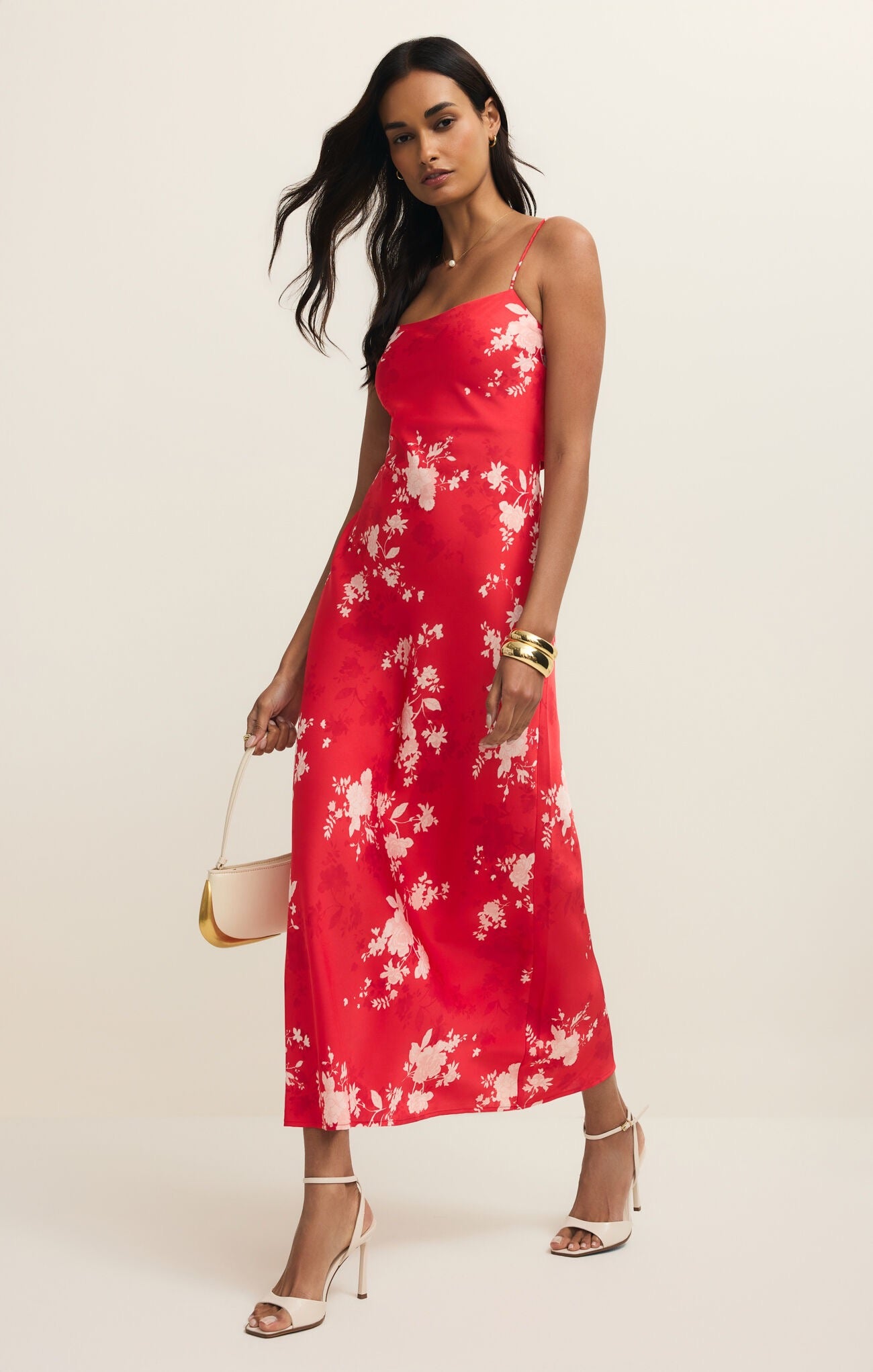 Z Supply Alyse Darya Floral Maxi Dress - KISS ME RED