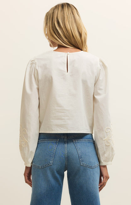 Z Supply Tatiana Poplin Top - WHITE