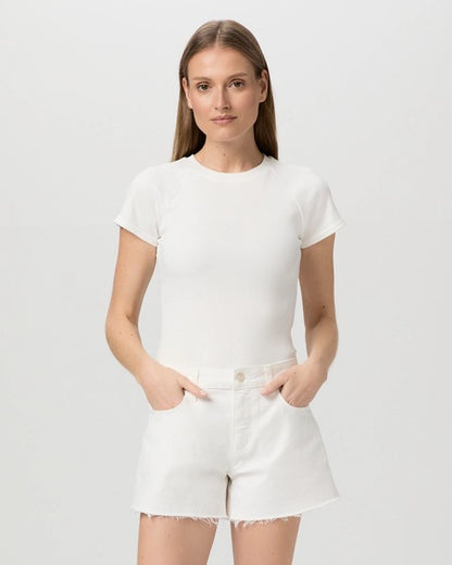 Paige Dylan Short Raw Hem - TONAL ECRU