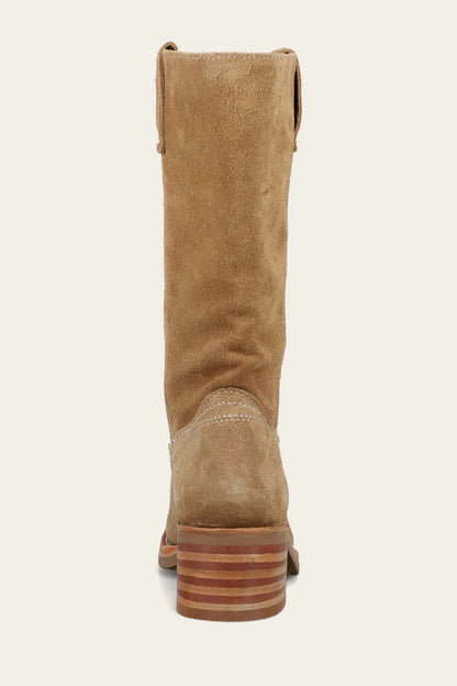 FRYE 12R Campus Boot - TAN BUCK - COW SUEDE