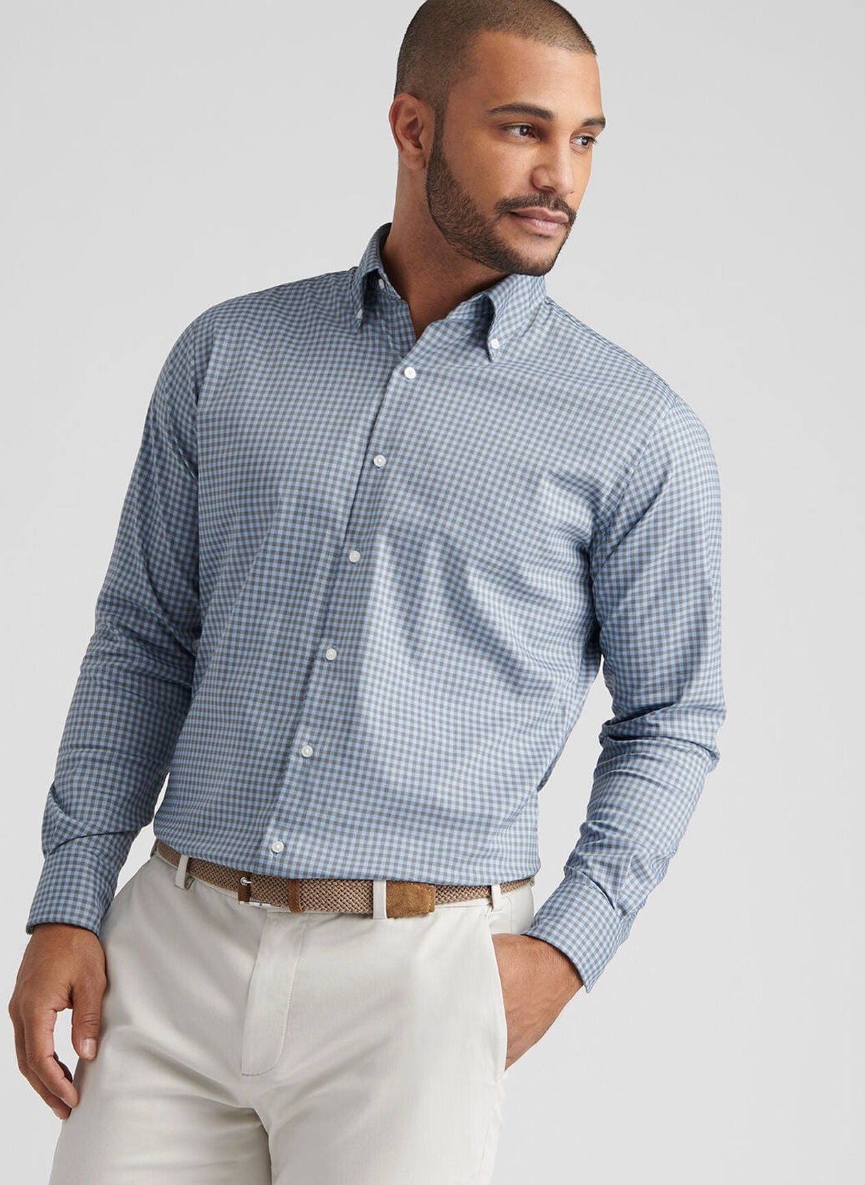 Peter Millar Conway Crown Lite Cotton-Stretch Sport Shirt - BASIL