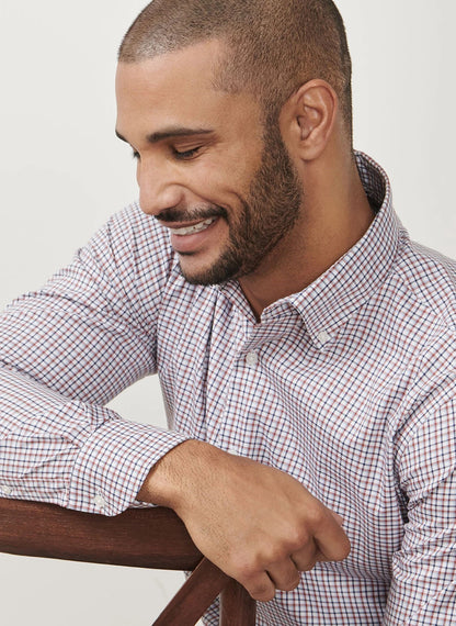 Peter Millar Julian Crown Lite Cotton-Stretch Sport Shirt - NAVY