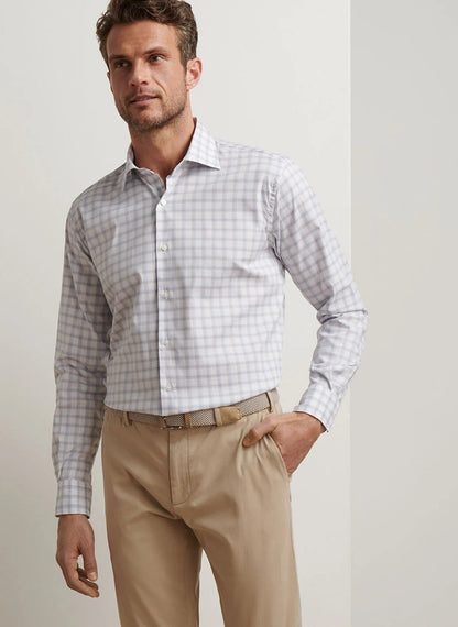 Peter Millar Lenox Crown Lite Cotton-Stretch Sport Shirt - WHITE