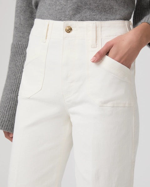 Paige Anessa 31" Rounded Inset Pocket - TONAL ECRU