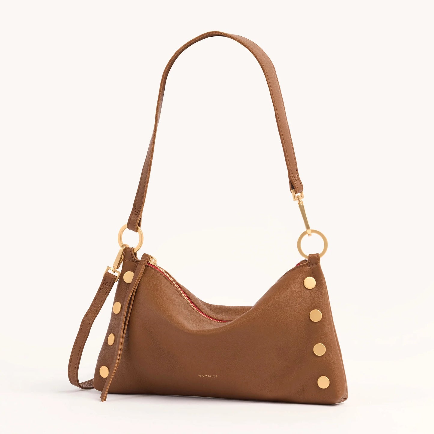 Hammitt Kyle - MAHOGANY PEBBLE/BRUSHED GOLD RED ZIP