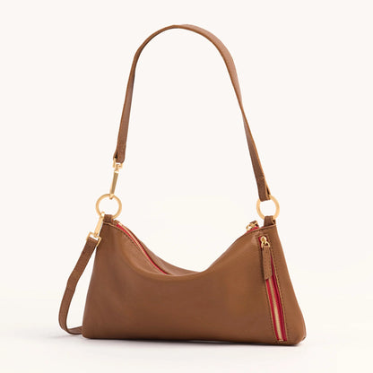 Hammitt Kyle - MAHOGANY PEBBLE/BRUSHED GOLD RED ZIP