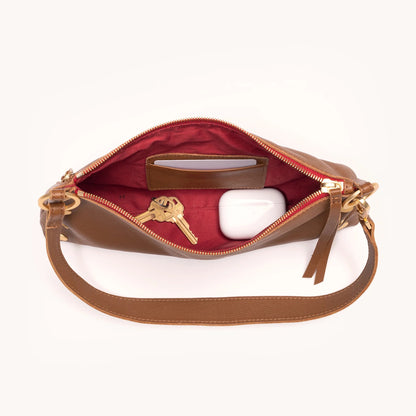 Hammitt Kyle - MAHOGANY PEBBLE/BRUSHED GOLD RED ZIP