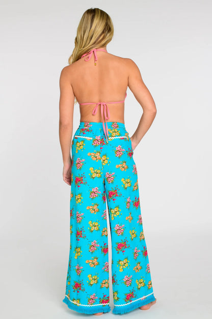 Elizabeth James Presley Pant - BOUQUET TOSS AQUA