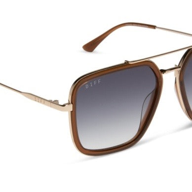 DIFF Eyewear Jordan WHISKEY GOLD + GREY GRADIENT