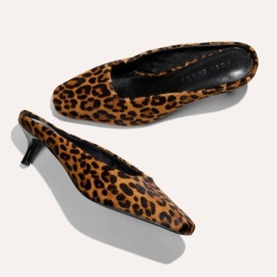 YOSI SAMRA Tribeca Mule Heel - LEOPARD CALF HAIR