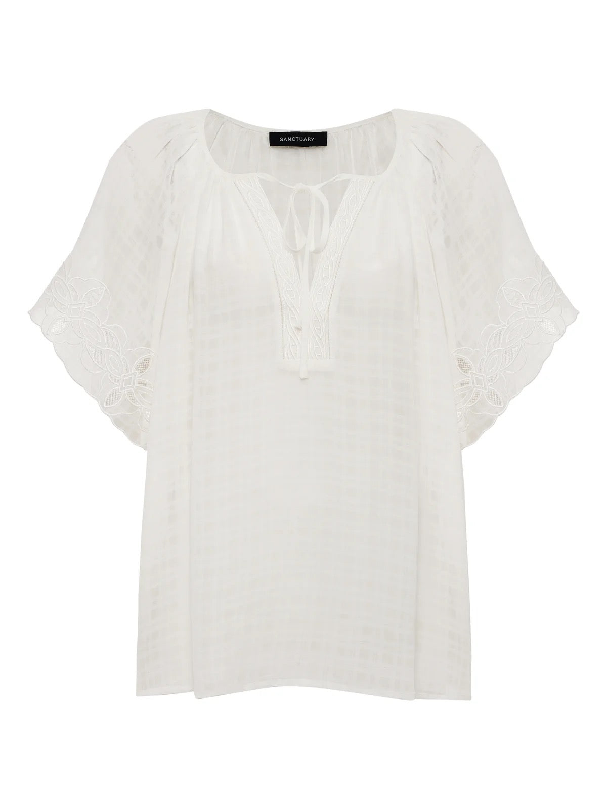 Sanctuary Easy Brunch Embroidered Blouse - CHALK