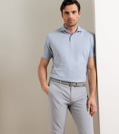Peter Millar Crown Crafted Albatross Cotton-Blend Pique Polo - WINDY BLUE