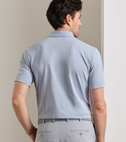 Peter Millar Crown Crafted Albatross Cotton-Blend Pique Polo - WINDY BLUE